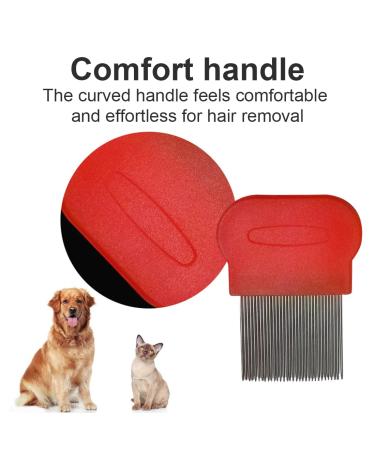 XPEX Lice Comb Set - Dual Lice & Flea Comb with Metal Tines Effective Nissen Comb for Adults & Kids - 3.6 cm Long Tines for Maximum Removal - Buy Online on GoSupps.com