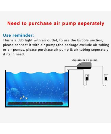 PULACO 2 Watt Aquarium Air Stone with Color Changing LED Light - 10 Length for Small Fish Tanks - Buy Online on GoSupps.com