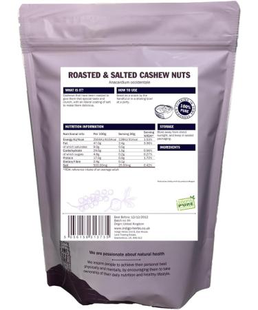 Indigo Herbs Cashews - Roasted & Salted 125g - Buy Online on GoSupps.com