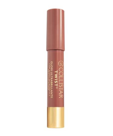 Collistar twist ultra-shiny lip gloss number 202 nude moisturizing upholstery and shiny lip gloss with hyaluronic acid and pro collages stick format 2.5 g nude 1 piece (1 Pack)