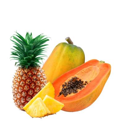 Veenas Fruits Combo | Fresh Pineapple Approx. 1Kg | Papaya Single | 100% Fresh and Natural | Nutritional