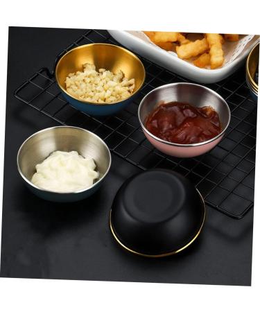 Zerodeko Mini Food Soy Sauce Dish 8 Pcs Seasoning Dish Soy Sauce Stainless Steel Container Multifunction Stainless Steel Bowl Sauce Bowls 8.3X8.3X2.8CMx4pcs Assorted Colorx4pcs - Buy Online on GoSupps.com