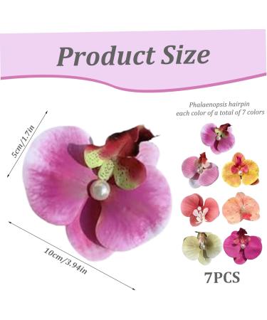 7Pcs Butterfly Orchid Hair Clip Cute Sweet Colorful Hawaiian Flower Hair Clips for Women Girls Tropical Flower Hair Clips with Pearl for Wedding Summer Beach Party Claws - Buy Online on GoSupps.com
