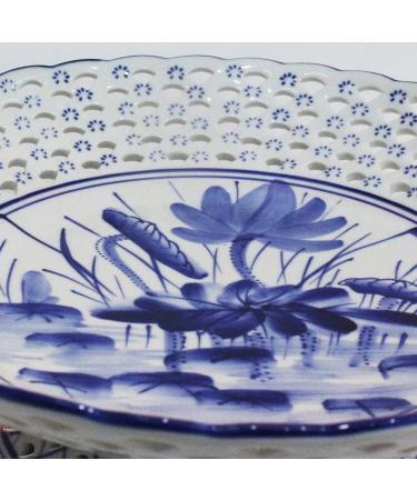 Fruit Bowl Salad Bowl Ceramic Fruit Bowl Modern New Chinese Style Hollow Hand-Painted Chinese Style Creative Home Living Room Office Fruit Bowl Fruit Bowl for Kitchen Counter (Color : A) (B) - Buy Online on GoSupps.com