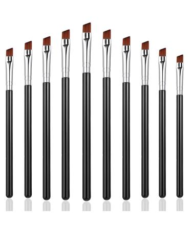 Buy WLLHYF 10 PCS Angled Eyeliner & Eye Shadow Brush Set - Soft Synthetic Bristles for Precise Makeup | International Shipping Available - Buy Online on GoSupps.com