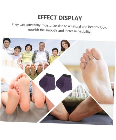 minkissy 15 Pairs Moisturizing Socks Foot Softening Socks Heel Protector Heel Cushions Silicone Heel Socks Dry Feet Foot Protectors for Feet Ankle Socks Spa Silicone Purple Anti Slip Socks - Buy Online on GoSupps.com