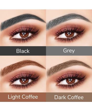 Magic Eyebrow Pencil Waterproof Eyebrow Pen 3D Hair Effect Eyebrow Pen Eyebrow Pencil with 4 Fork Tips Creates Natural Looking Eyebrows (Dark Brown) - Buy Online on GoSupps.com