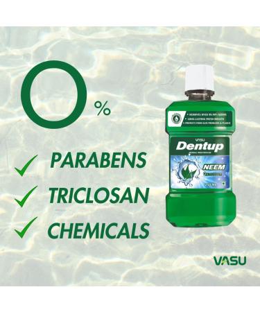 Dentup Herbal Mouthwash with Neem Natural Mouthwash for Fresh Breath Alcohol-Free & Fluoride-Free Herbal Mouth Rinse for Daily Oral Care 8.45 fl oz Each (Pack of 2) - Buy Online on GoSupps.com