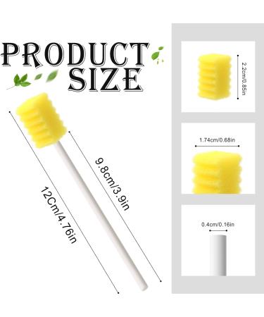 Argomax Oral Care Sponges - 100 Pcs Yellow Foam Swabs for Mouth Hygiene & Swimming | Cotton Cleaning Swabs - Buy Online on GoSupps.com