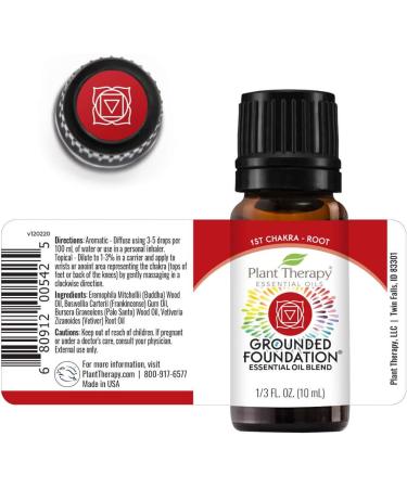 Buy Plant Therapy Chakra 1 Grounded Foundation Essential Oil Blend 10 mL - 100% Pure Undiluted Therapeutic Grade for Root Chakra | International Shipping Available - Buy Online on GoSupps.com