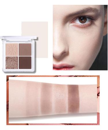 Eyeshadow | Highly Pigmented 4 Colors Eye Shadow Palette - Highly Matte & Shimmer Neutral Eyeshadow Makeup Blendable Lasting Eye Shadow Cosmetics Sillervan 05 - Buy Online on GoSupps.com