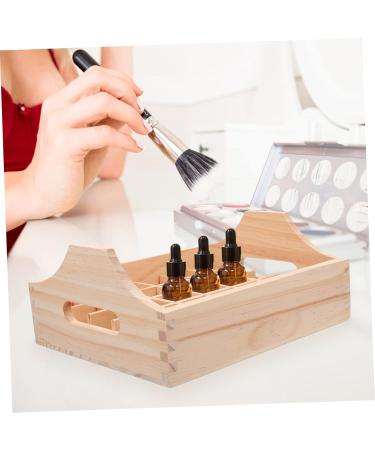 Healeved Essential Oils Storage Box - Wooden Dispenser & Presentation Stand for Travel | Premium Quality Massivwood Container - Buy Online on GoSupps.com