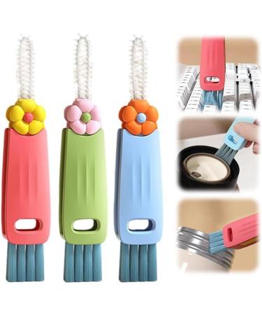 Firstrays 3 in 1 Cup Multi-Functional Cup Mouth Scrubber Rotatable Kitchen Cleaning Brush Gadgets Cup Lid Cleaner Easy Install Red - Buy Online on GoSupps.com