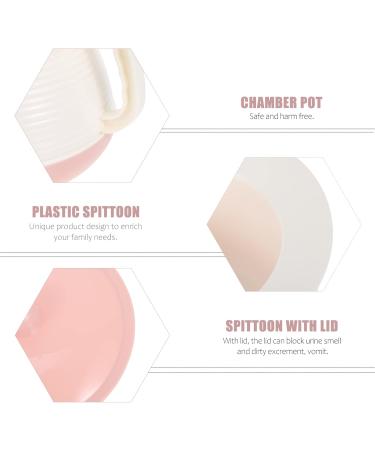 Housoutil 1PC Chamber Pot with Lid Bedpan Bedside Urinal Bottle with Cover and Handle Bed Pan Urine Bucket to Suitable for Household Pregnant Kids Elderly Adults (Pink) - Buy Online on GoSupps.com