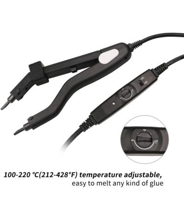 Fiunkes Heat Hair Connector Adjustable Temperature Heating Tip Hair Extension Iron Fusion Hair Extension Iron Keratin Bonding Tools - Buy Online on GoSupps.com