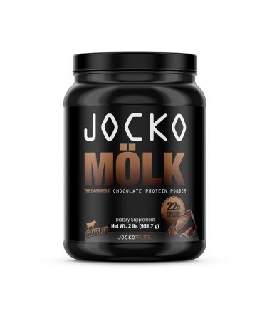 Jocko Mölk Protein Powder (Chocolate) - Keto, Probiotics, Grass Fed Whey, Digestive Enzymes, Amino Acids, Sugar Free Monk Fruit Blend - Supports Muscle Recovery and Growth - 31 Servings Chocolate 2 Pound (Pack of 1)
