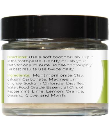 Viva Doria Fluoride Free Natural Toothpaste - Citrus Mint | Refresh Fresh Breath & Healthy Teeth (3 oz Glass Jar) - International Shipping Available - Buy Online on GoSupps.com