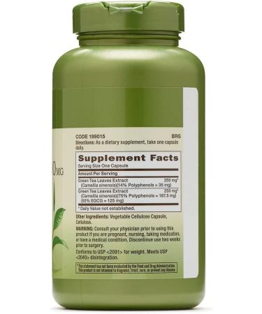 GNC Herbal Plus Green Tea Complex 500mg - 200 Vegetarian Capsules | Supports Metabolism - Buy Online on GoSupps.com