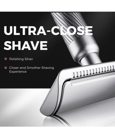 Zomchi Classic Razor Plane 2.0 - Premium Silver Metal Shaving Tool for Men & Women | Eco-Friendly Reusable 5-Fold Cutting Blades - Buy Online on GoSupps.com