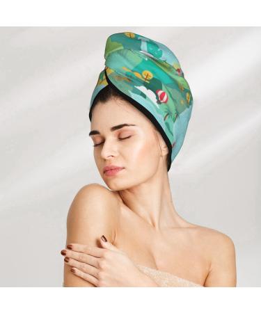 USA Tourist Map Microfiber Hair Towel - Soft Super Absorbent Coral Velvet Wrap for Women with Long Curly & Thick Hair - Buy Online on GoSupps.com