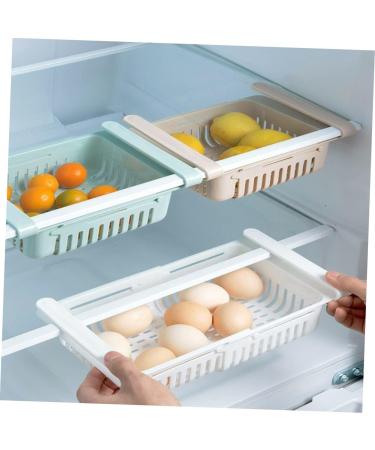 Zerodeko 2pcs Box Refrigerator Can Organizer for Fridge Non-perforating Kitchen Rack Drawer Food Shelf - Buy Online on GoSupps.com