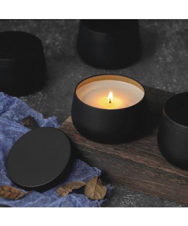 24 Pieces 4 oz Black Candle Tins with Lids - Ideal for Candle Making, Arts & Crafts, Storage, and Gifts - Buy Online on GoSupps.com