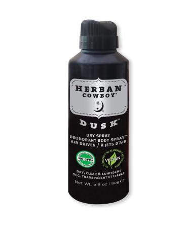 HERBAN COWBOY Dry Spray Deodorant Dusk – 2.8 oz | Men’s Dry Spray Deodorant | Enhanced with Parsley, Rosemary & Sage | No Parabens, No Phthalates & Certified Vegan Fresh 2.8 Ounce (Pack of 1)