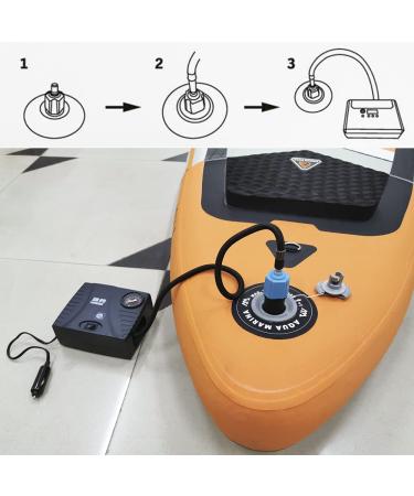Paddle Board Pump Adapter | FIPASEN Air Pump Adaptor with 4 Valve Nozzles | for Inflatable Boat, SUP, Bed | Compressor Converter - Blue - Buy Online on GoSupps.com