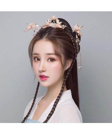 Houchu Chinese Hair Sticks - Traditional Classical Handmade Hair Jewelry with Tassel, Flower, Crystal, and Pearl Accents - Buy Online on GoSupps.com