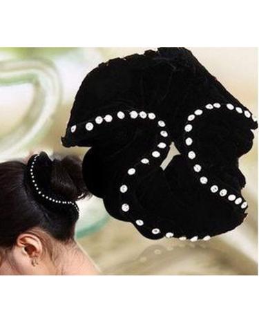 SUSULU 9pcs Velvet Hair Scrunchies with Rhinestone Detail - Elastic Hair Ties for Women - Buy Online on GoSupps.com