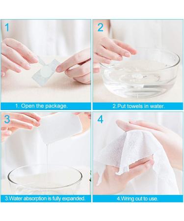Buy Perfetsell 100 Compressed Disposable Towels Mini Magic Travel Tablets for Sports Vacation & Kitchen | Space-Saving Towels - Buy Online on GoSupps.com