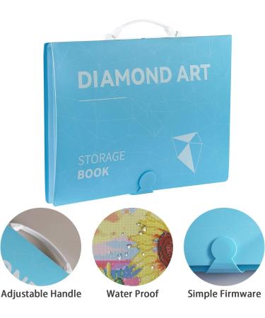 TTPOLONG A3 Diamond Painting Storage Book - Blue Diamond Art Portfolio with 30 Clear Plastic Sleeves - 16.8X12.5 Inch Organizer for Diamond Painting Supplies - Buy Online on GoSupps.com