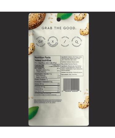 Handfuel Everything Bagel Cashews Hand Roasted Salted Cashews 7g of Protein Non-GMO Vegan Friendly Plant Based Flavoured Cashew Nuts - 40g Per Pouch (12 Count) 12 Count (Pack of 1) - Buy Online on GoSupps.com