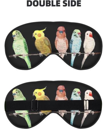 Buy SSIMOO Colorful Parrots Soft Sleep Eye Mask | Breathable Female Eye Patch for Travel & Relaxation - Black - International Shipping Available - Buy Online on GoSupps.com