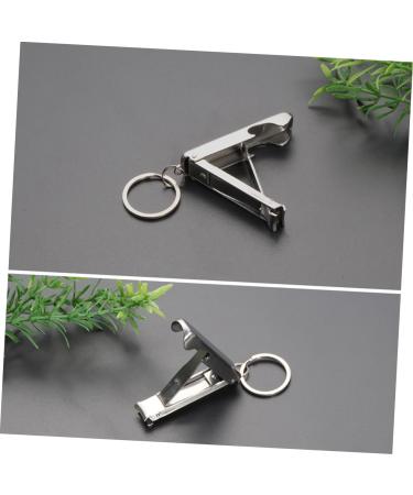Healeved Stainless Steel Keychain Stainless Steel Bottle Opener Nail Clipper Key Chain Fold - Buy Online on GoSupps.com
