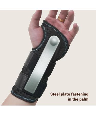 Carpal Tunnel Wrist Support Brace with Removable Splint | Steel Plate for Injury Recovery (Left Hand - Buy Online on GoSupps.com