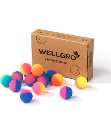 WELLGRO Flummi Frost 24 mm - Colorful Bouncy Balls for Party Favors | Selectable Quantity - 15 Pieces - Buy Online on GoSupps.com