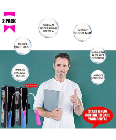 Professional Tongue Scraper Kit with Travel Case - 2 Pack Stainless Steel Cleaner for Adults & Kids | Medical-Grade & Flexible | Upgraded Version - Buy Online on GoSupps.com