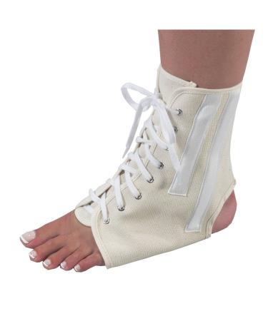 Canvas Ankle Brace with Laces Black Large