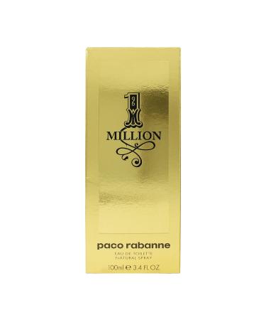 1 Million by Paco Rabanne Eau De Toilette Spray 3.4 oz for Men - 100% Authentic