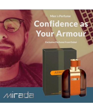 MIRADA Armour Men's Eau de Parfum (EDP) 3.4 FL. Oz (100ml) Men s Perfume with Notes of Cardamom Leather Jasmine Patchouli Amber Moss - Buy Online on GoSupps.com