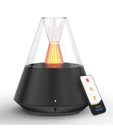 Ltyioe aroma diffuser for essential oils 150ml ultrasound humidifier aromatherapy diffuser with remote control waterless automatic switch -off and LED mood light (black)