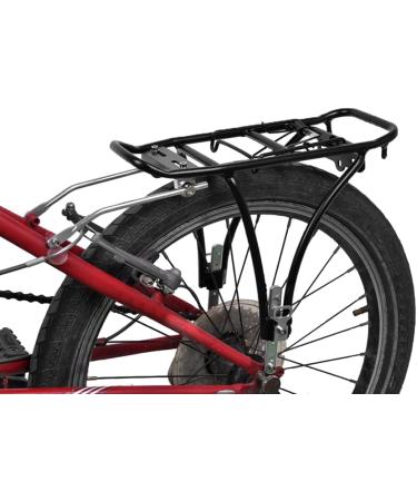 Universal Adjustable Bicycle Rear Luggage Touring Carrier Rack - 55lbs Capacity, Quick Release, for 26''-29'' Frames in Black - Buy Online on GoSupps.com