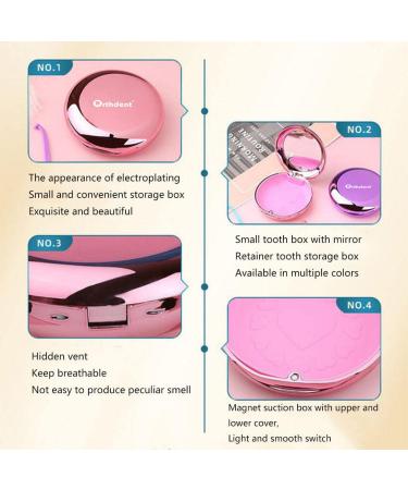 Orthodontic Retainer Case with Magnetic Closure + Aligner Remover Hook & Brush | Gold | 1 Pcs - Buy Online on GoSupps.com