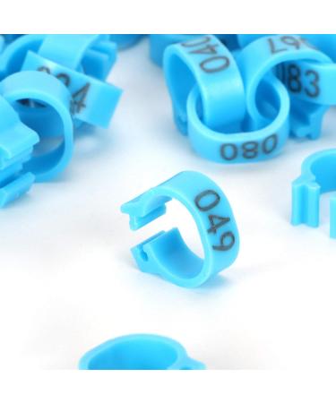 Birds Foot Rings Identification Poultry Leg Bands Easy to Install and Disassemble for Birds Pigeons Chicken Parrot Ducks Hens (Blue) - Buy Online on GoSupps.com