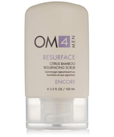 OM4 Resurface: Citrus Bamboo Resurfacing Scrub - Mens Gentle Exfoliator Renews Brightens Hydrates Skin