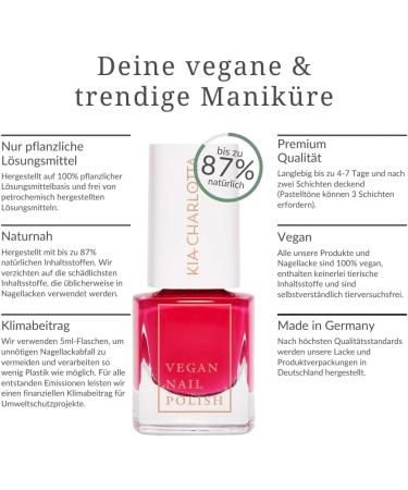 Vegan Nail Polish 14 Free Nail Polish 100% Vegan Low Harmful & Natural Base Nude Glitter Made in Germany Premium Quality 5 ml - Buy Online on GoSupps.com