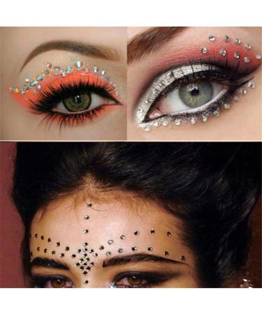 MINGT Rhinestone Face Gems Stickers | Eye Jewels Makeup Glitter for Women | Rave Accessories Mermaids - 243 PCS - Buy Online on GoSupps.com