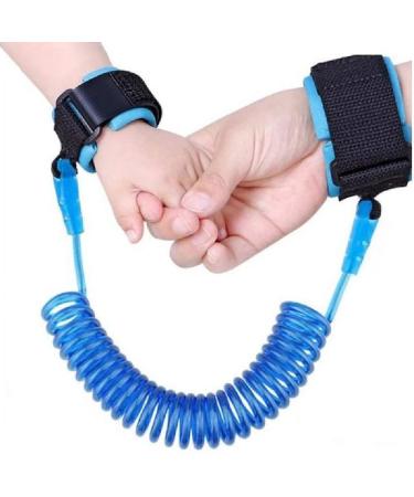 OrionMart Anti Lost Wrist Link Belt for Toddlers Safety Leash Boys & Girls Soft Comfortable and Breathable Wrist Bands Extends Upto 150cm for Travel & Walk Wrist Reins for Toddlers/Baby Blue