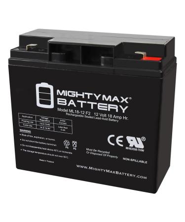 Mighty Max Battery 12V 18AH F2 SLA Replacement Battery for Power Rite PRB1218
